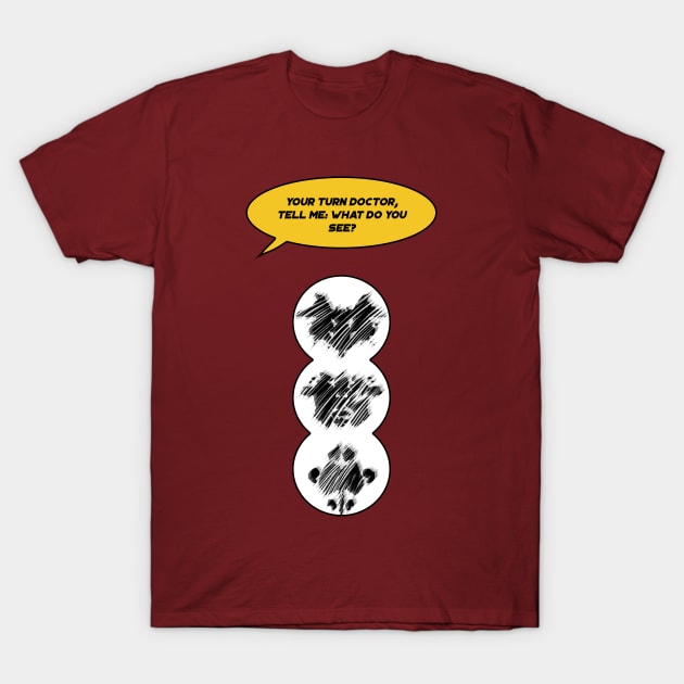 Rorschach phrases #1 T-Shirt by Roningasadesign